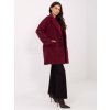 Dámsky kabát farba bordová kód IT-PL-96965.19 : na temu obdobie Jeseň / zima (Farba Bordová, Veľkosť ONE SIZE)