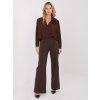 Dámske Nohavice farba Tmavo-hnedá kód IT-SP-FL9792.12 (Farba Tmavo-hnedá, Veľkosť S)