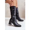 Dámske čižmy  čierne kód obuvi ASA217-2 CZARNY (Veľkosť 37)
