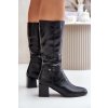 Dámske čižmy  čierne kód obuvi ASA217-2 CZARNY (Veľkosť 37)