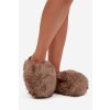 Dámské kožené papuče hnědé Iseline (Veľkosť 36)