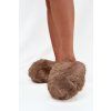Dámske kožené papuče hnedé iseline / 5280 CAMEL (Veľkosť 36)