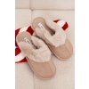 Dámske papuče s kožušinou béžove carisse / WIS255223-0 BEIGE (Veľkosť 36.5)