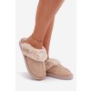 Dámske papuče s kožušinou béžove carisse / WIS255223-0 BEIGE (Veľkosť 36.5)