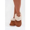 Dámske papuče s kožušinou camel delissa / MD9663-8 CAMEL (Veľkosť 36)