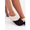 Dámske papuče s kožušinou čierne carisse / WIS255223-0 BLACK (Veľkosť 36.5)