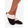 Dámske papuče s kožušinou čierne carisse / WIS255223-0 BLACK (Veľkosť 36.5)