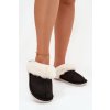 Dámske papuče s kožušinou čierne zanelia / WIS255198-1 BLACK (Veľkosť 36.5)