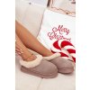 Dámske papuče s kožušinou khaki eveline / WPW255197-7 KHAKI (Veľkosť 36.5)