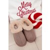 Dámske papuče s kožušinou khaki eveline / WPW255197-7 KHAKI (Veľkosť 36.5)