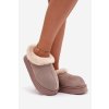 Dámske papuče s kožušinou khaki eveline / WPW255197-7 KHAKI (Veľkosť 36.5)