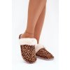 Dámske papuče s kožušinou leopardí vzor aceline / WIS255271-21 LEOPARD (Veľkosť 36.5)