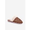 Dámske papuče s kožušinou leopardí vzor aceline / WIS255271-21 LEOPARD (Veľkosť 36.5)