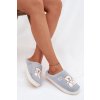 Fotrnné papuče s medvídkem modré noralie / WPW255168-0 BLUE (Veľkosť 36.5)
