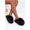 Kožešinové dámské papuče černé Iseline (Veľkosť 36)