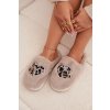 Kožušinové papuče se srdíčky béžove amandra / WPW255169-0 KHAKI (Veľkosť 36.5)