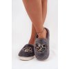 Kožušinové papuče se srdíčky šedé amandra / WPW255169-0 GREY (Veľkosť 36.5)
