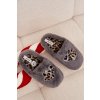 Kožušinové papuče se srdíčky šedé amandra / WPW255169-0 GREY (Veľkosť 36.5)