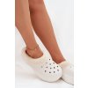 Penové Dámske papuče s kožušinou biele palvine / WEW255255-0 WHITE (Veľkosť 36.5)