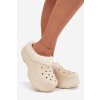 Penové Dámske papuče s teplou kožušinou béžove palvine / WEW255255-0 BEIGE (Veľkosť 36.5)