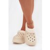 Penové Dámske papuče s teplou kožušinou béžove palvine / WEW255255-0 BEIGE (Veľkosť 36.5)