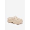 Penové Dámske papuče s teplou kožušinou béžove palvine / WEW255255-0 BEIGE (Veľkosť 36.5)