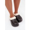 Penové Dámske papuče s vyhřívaným kožúškom čierne palvine / WEW255255-0 BLACK (Veľkosť 36.5)