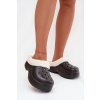 Penové Dámske papuče s vyhřívaným kožúškom čierne palvine / WEW255255-0 BLACK (Veľkosť 36.5)