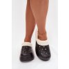 Penové Dámske papuče s vyhřívaným kožúškom čierne palvine / WEW255255-0 BLACK (Veľkosť 36.5)