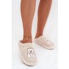 zimné plyšové papuče s medvídkem béžove noralie / WPW255168-0 BEIGE (Veľkosť 36.5)