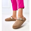 Dámske šľapky hnedé kód C2046 - GM C2046-4 KHAKI 38 - GM (Veľkosť 38)