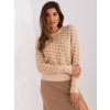 Dámsky sveter farba Béžová kód AT-SW-2342.46P (Farba Béžová, Veľkosť ONE SIZE)