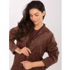 Dámske Košeľa farba Tmavo-hnedá kód D50061J11078A3 (Farba Tmavo-hnedá, Veľkosť S/M)