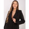 Dámske sako farba Čierno-strieborná kód IT-MA-FL9916-1.07P (Farba Čierno-strieborná, Veľkosť ONE SIZE)