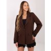 Dámske sako farba Hnedá kód IT-MA-FL9916-3.18P (Farba Hnedá, Veľkosť ONE SIZE)