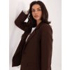 Dámske sako farba Tmavo-hnedá kód IT-MA-FL9916.02P (Farba Tmavo-hnedá, Veľkosť ONE SIZE)