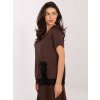 Dámska blúzka formálny štýl hnedá MI-BZ-3297.28 (Farba Hnedá, Veľkosť ONE SIZE)
