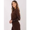 Dámska blúzka s čipkou hnedá MI-BZ-4227.61 (Farba Hnedá, Veľkosť ONE SIZE)