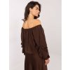 Dámska blúzka španielského strihu hnedá MI-BZ-61572.27P (Farba Hnedá, Veľkosť ONE SIZE)