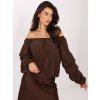 Dámska blúzka španielského strihu hnedá MI-BZ-61572.27P (Farba Hnedá, Veľkosť ONE SIZE)