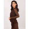 Dámska blúzka formálny štýl hnedá MI-BZ-92405.67 (Farba Hnedá, Veľkosť ONE SIZE)