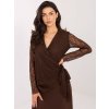 Dámska blúzka formálny štýl hnedá MI-BZ-92405.67 (Farba Hnedá, Veľkosť ONE SIZE)