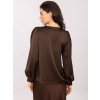 Dámska blúzka formálny štýl tmavo-hnedá MI-BZ-M778.60 (Farba Tmavo-hnedá, Veľkosť ONE SIZE)