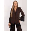 Dámske sako farba Tmavo-hnedá kód MI-MA-A2897.60 (Farba Tmavo-hnedá, Veľkosť ONE SIZE)