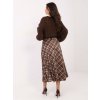 Dámska Rozširené sukňa tmavo-hnedá kód 24-TemU-H/M-MI-SD-8400.17 (Farba Tmavo-hnedá, Veľkosť ONE SIZE)