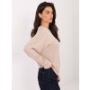 Dámska blúzka over size béžová RV-BZ-A-164.82 (Farba Béžová, Veľkosť ONE SIZE)