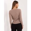 Dámska blúzka s dlhým rukávom tmavo-béžová RV-BZ-A1045.99 (Farba Tmavo-béžová, Veľkosť L/XL)