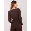 Dámska blúzka s dlhým rukávom tmavo-hnedá RV-BZ-A1045.99 (Farba Tmavo-hnedá, Veľkosť S/M)