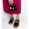 Čierne kožené mokasíny GOE LL2N4039 LL2N4039 BLACK/PINK 38 - GM (Veľkosť 37)