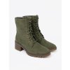 Zelené dámske členkové topánky na platforme Shelvt kod CCC -1- 5690GR (Veľkosť 39)